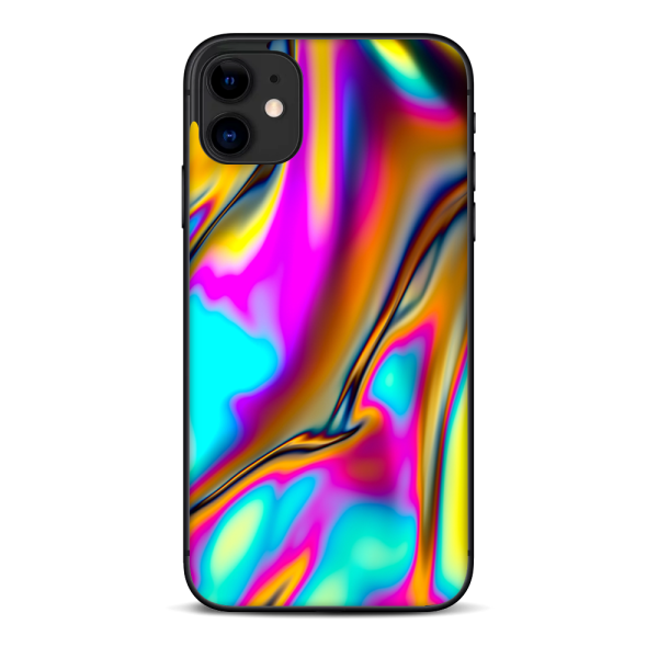 Oil Slick Resin Iridium Glass Colors | Skin For Apple iPhone 11 Online Sale