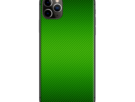 Lime Green Carbon Fiber Look | Skin For Apple iPhone 11 Pro Max on Sale