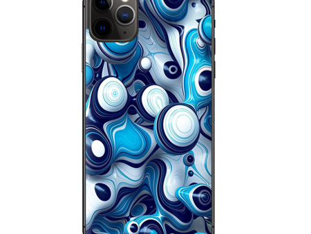 Mixed Blue Bubbles Glass | Skin For Apple iPhone 11 Pro Online now