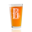 Monogram B  Beer Pint Glass For Cheap