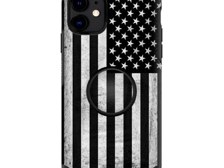 Black White Grunge Flag Usa America | Skin For Otter Pop Symmetry for iPhone 11 For Cheap