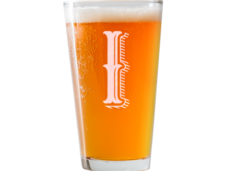 Monogram I  Beer Pint Glass Hot on Sale