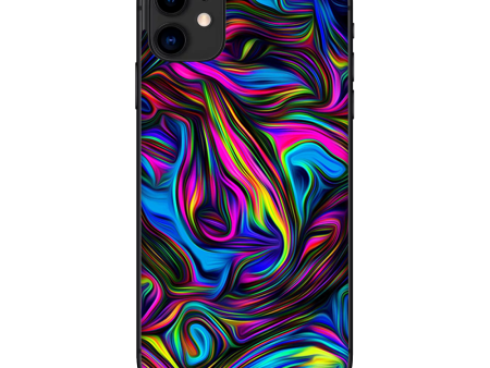 Neon Color Swirl Glass | Skin For Apple iPhone 11 Online Hot Sale