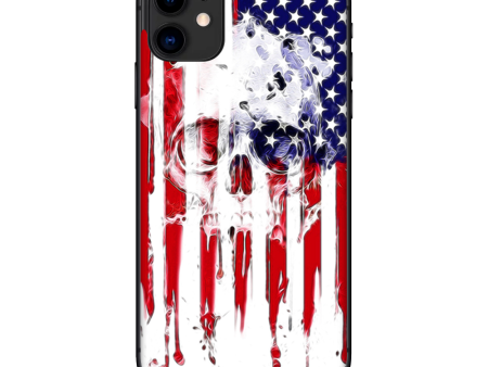 U.S.A. Flag Skull Drip | Skin For Apple iPhone 11 Sale