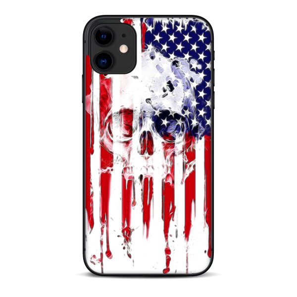 U.S.A. Flag Skull Drip | Skin For Apple iPhone 11 Sale