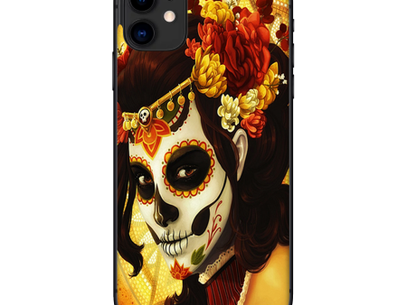 Skull Girl Dia De Los Muertos Paint | Skin For Apple iPhone 11 Online Sale