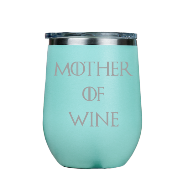 Mother of Wine  - Teal Stainless Steel Stemless Wine Glass Sale