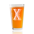 Monogram X  Beer Pint Glass For Cheap