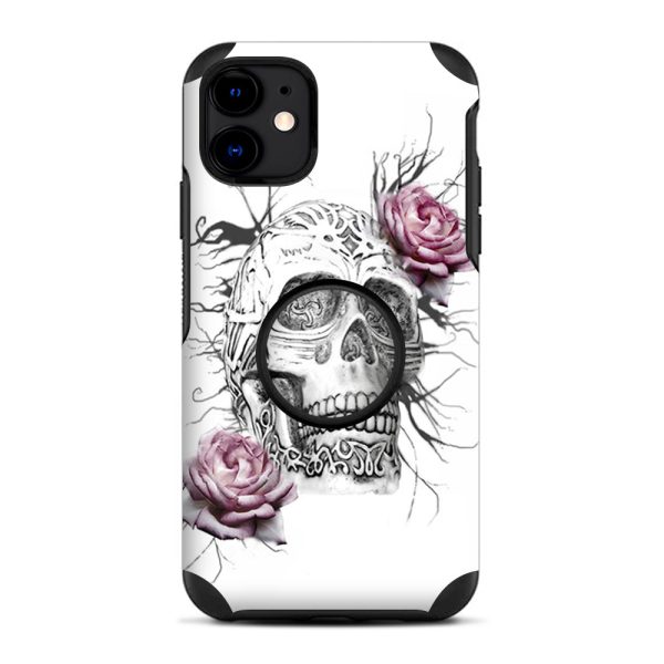 Roses In Skull | Skin For Otter Pop Symmetry for iPhone 11 For Sale