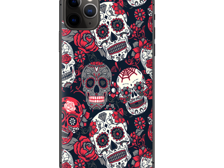 Sugar Skulls Red Black Dia De Los | Skin For Apple iPhone 11 Pro Online Sale