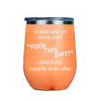 Fck This S**T  - Orange Stainless Steel Stemless Wine Glass Supply