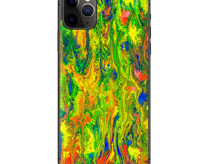 Green Trippy Color Mix Psychedelic | Skin For Apple iPhone 11 Pro Online