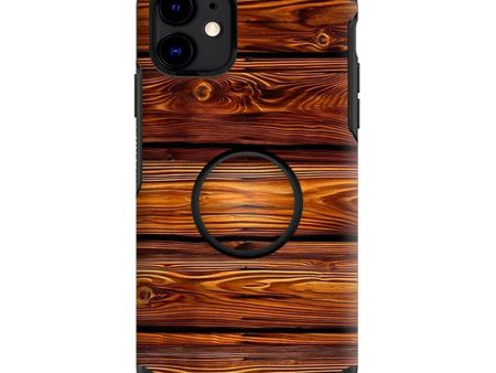 Red Deep Mahogany Wood Pattern | Skin For Otter Pop Symmetry for iPhone 11 Online Hot Sale