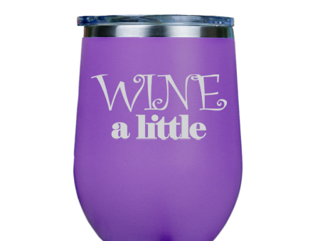 Wine a little  - Purple Stainless Steel Stemless Wine Glass Online Hot Sale