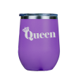 Queen  - Purple Stainless Steel Stemless Wine Glass on Sale