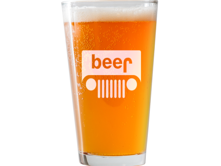 Beer Jeep Grille  Beer Pint Glass Sale