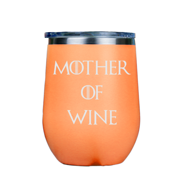 Mother of Wine  - Orange Stainless Steel Stemless Wine Glass Fashion