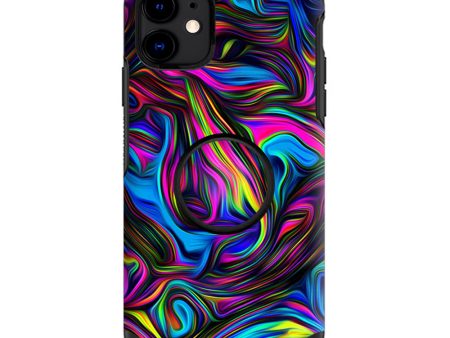 Neon Color Swirl Glass | Skin For Otter Pop Symmetry for iPhone 11 Fashion