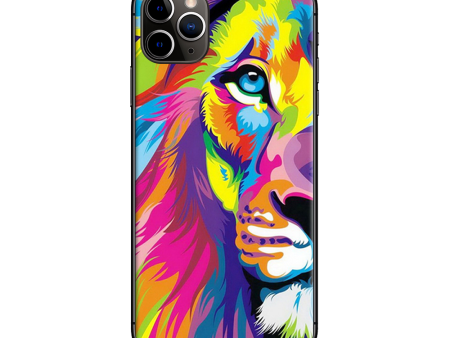 Colorful Lion Abstract Paint | Skin For Apple iPhone 11 Pro Max Online Sale