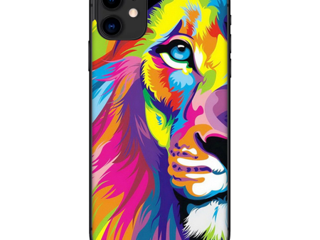 Colorful Lion Abstract Paint | Skin For Apple iPhone 11 Hot on Sale