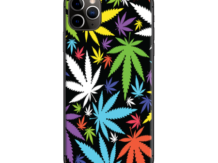 Colorful Weed Leaves Leaf | Skin For Apple iPhone 11 Pro Max Online now