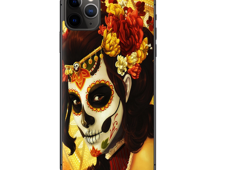 Skull Girl Dia De Los Muertos Paint | Skin For Apple iPhone 11 Pro For Sale