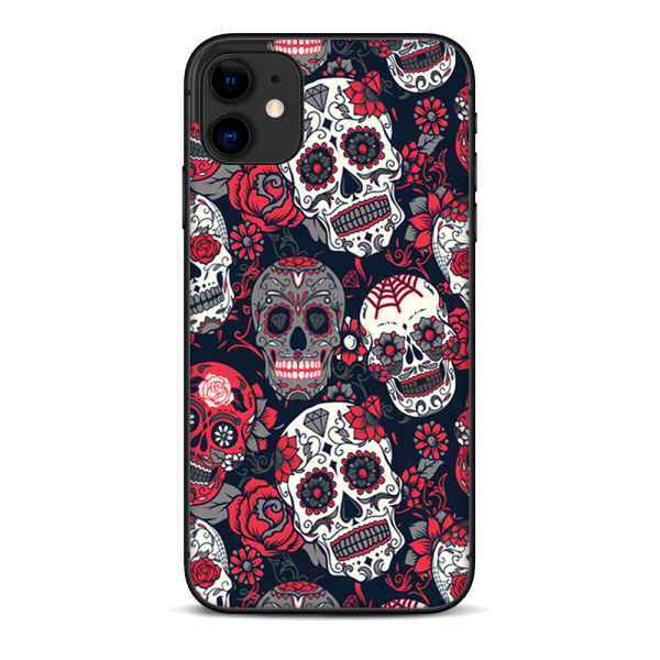 Sugar Skulls Red Black Dia De Los | Skin For Apple iPhone 11 Supply