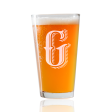 Monogram G  Beer Pint Glass Sale