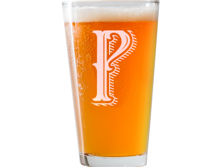 Monogram P  Beer Pint Glass Online now