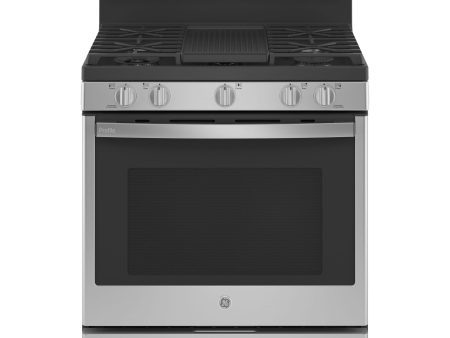 GE Profile™ Smart 30  Free-Standing Self Clean Gas Fingerprint Resistant Range with No Preheat Air Fry on Sale