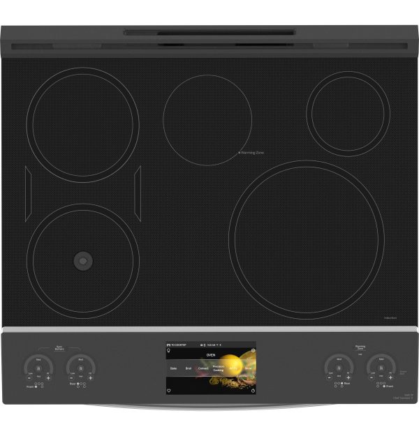 GE Profile™ 30  Smart Slide-In Front-Control Induction Fingerprint Resistant Range with In Oven Camera Supply