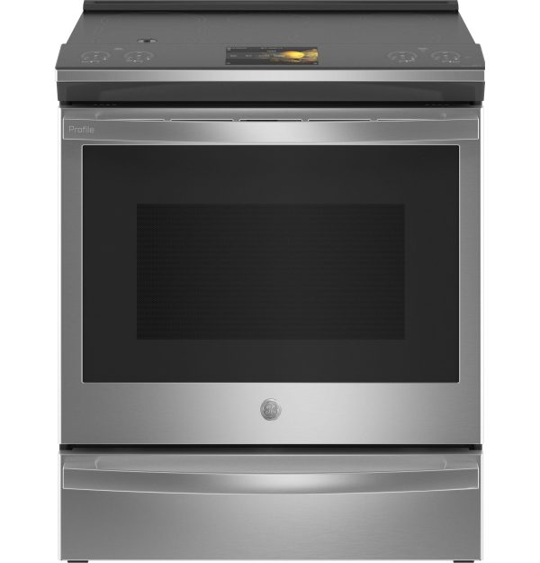 GE Profile™ 30  Smart Slide-In Front-Control Induction Fingerprint Resistant Range with In Oven Camera Supply